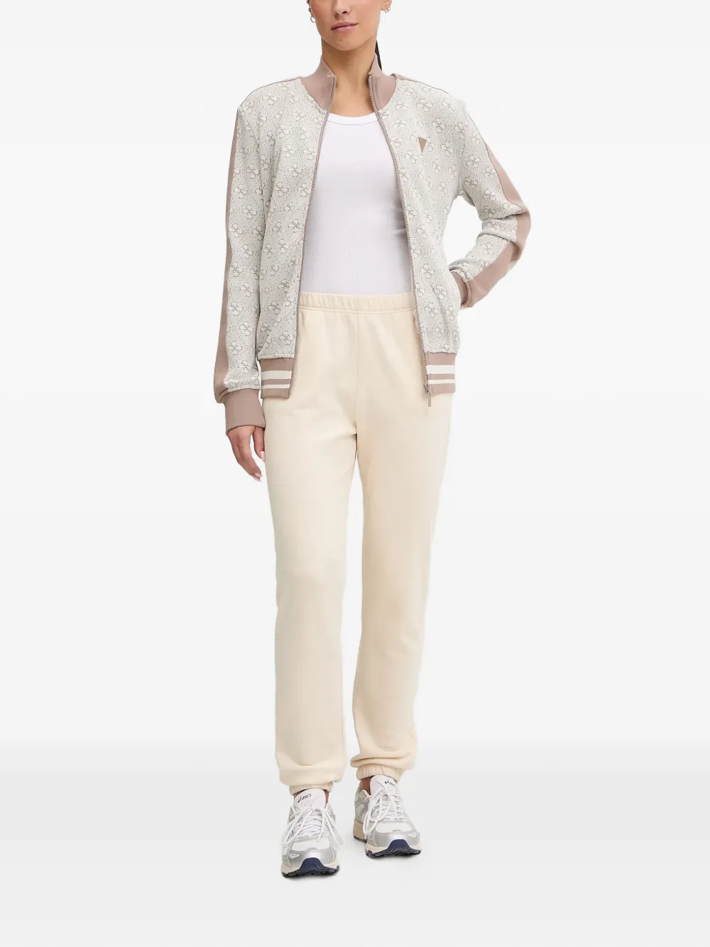  Guess Usa 4g Zip-up Sweater - Neutrals 