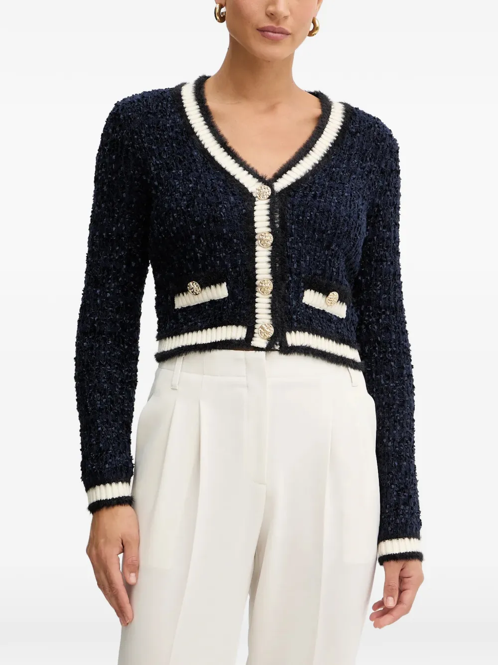 GUESS USA Aomori V-neck button cardigan - Blu