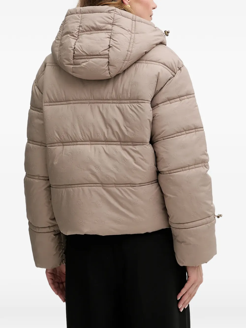  Guess Usa Hooded Quilted Jacket - Neutrals 