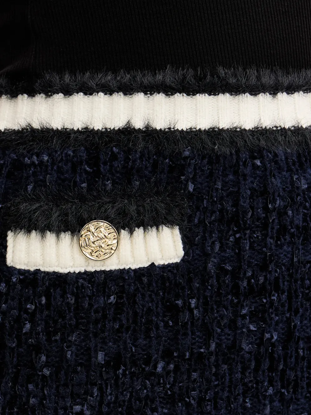 Button-Detail Mini Skirt