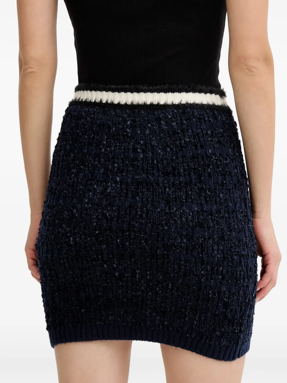 Button-Detail Mini Skirt