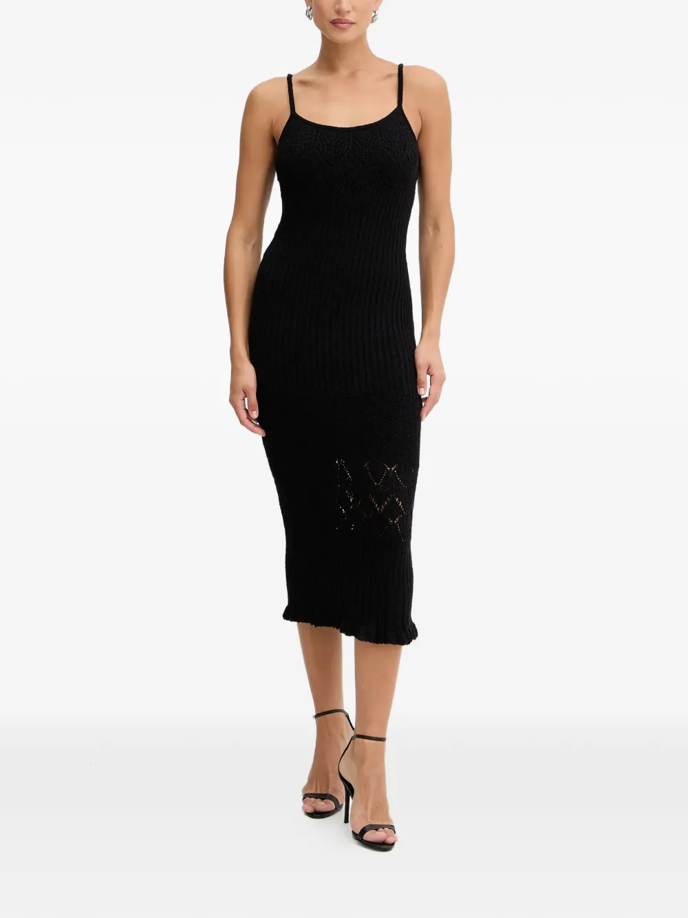 GUESS USA sleeveless midi dress - Nero