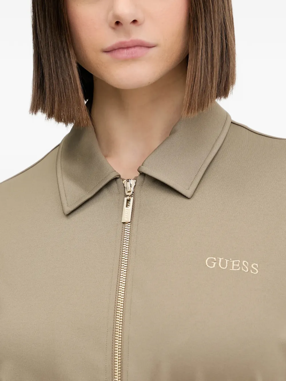 Zip-Up Pocket Mini Dress