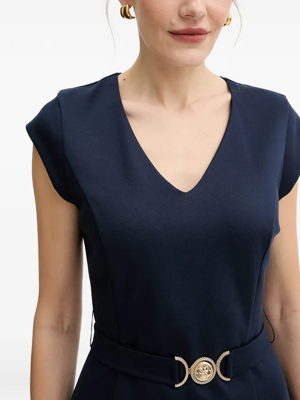 GUESS USA Mini-jurk met V-hals Blauw