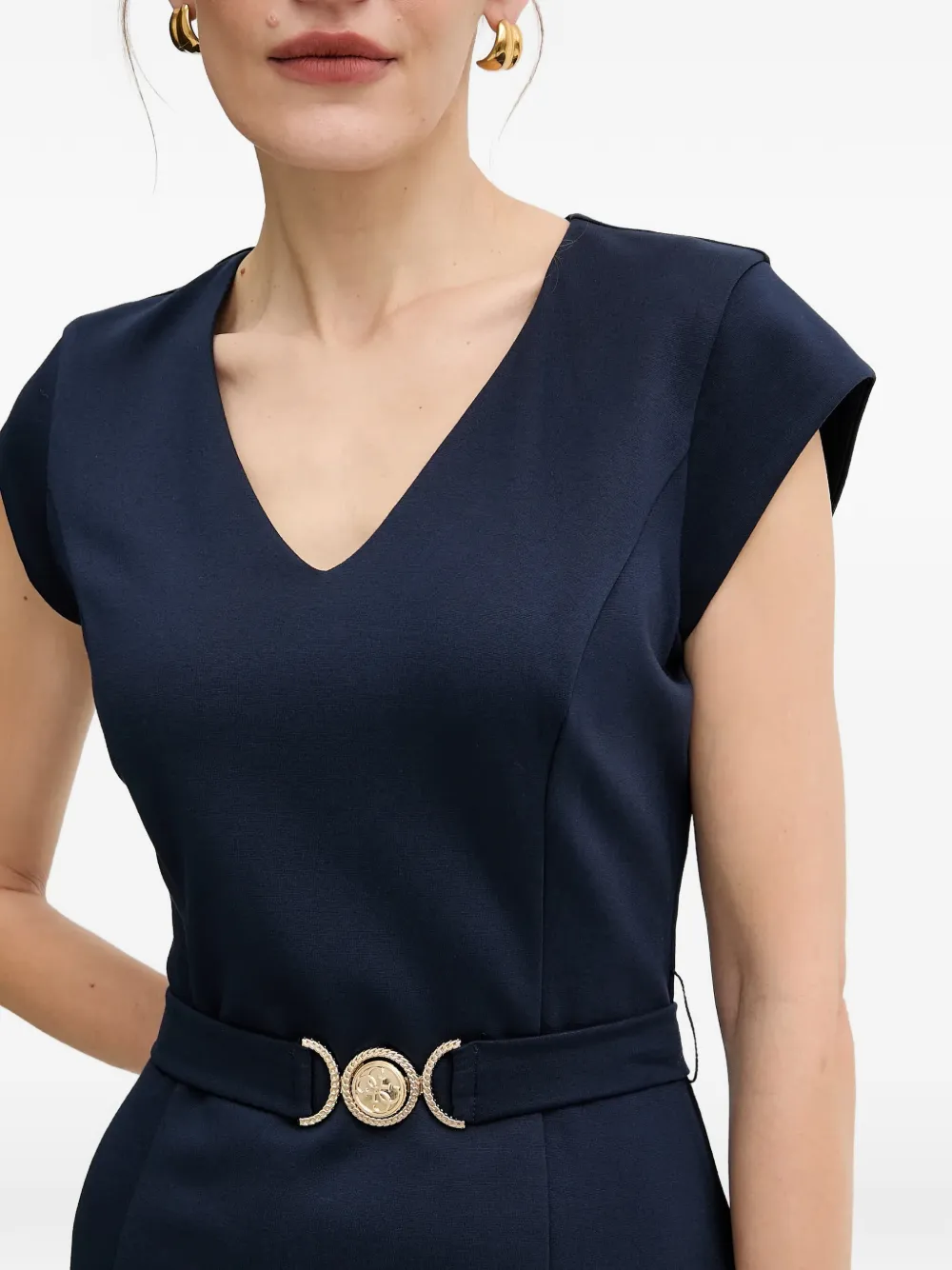 GUESS USA Mini-jurk met V-hals Blauw