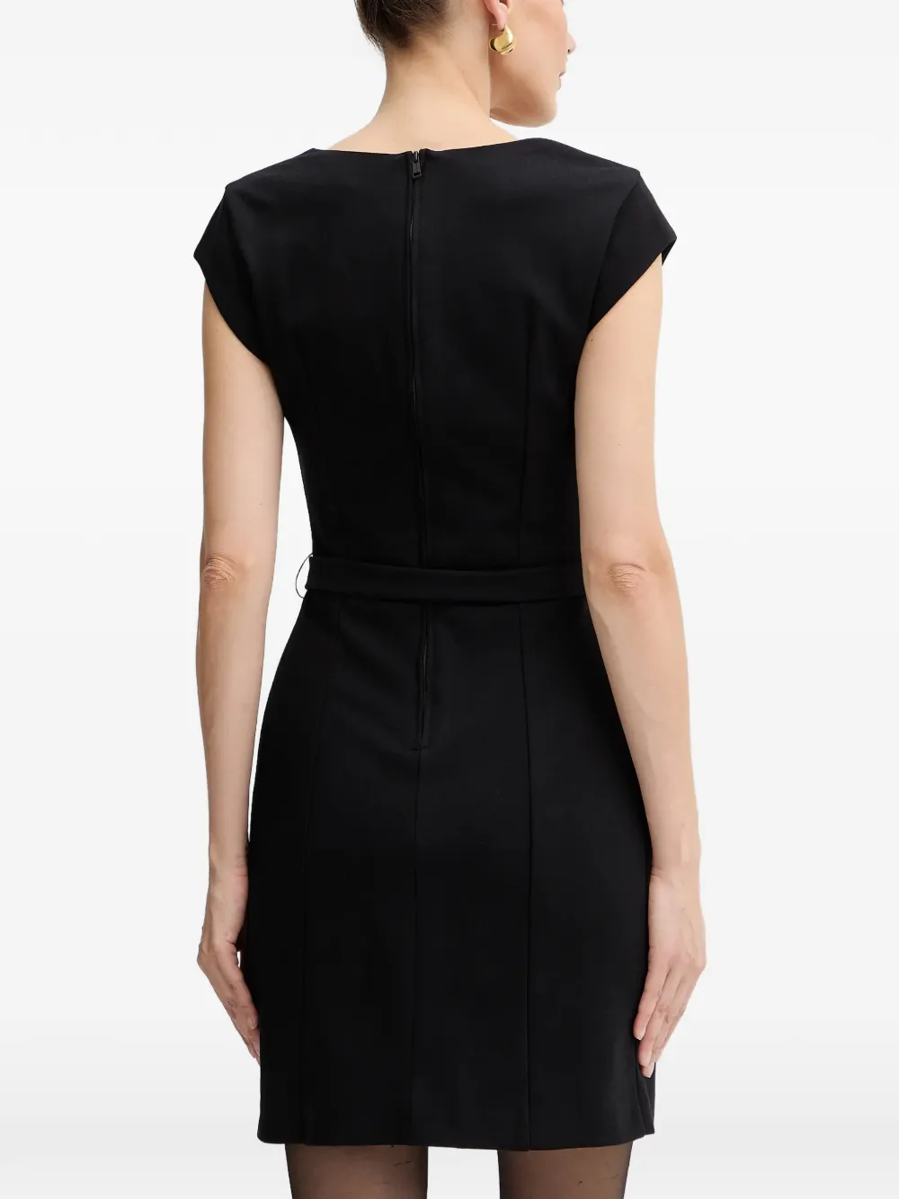 GUESS USA Chrissy mini-jurk met ceintuur en V-hals Zwart