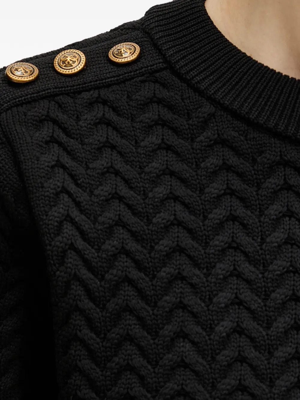 Chevron Buttoned Sweater