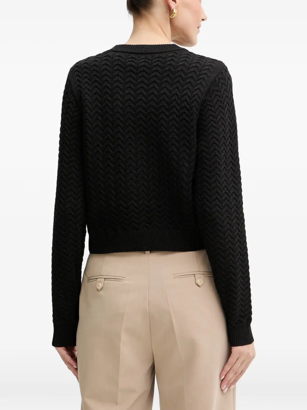 Chevron Buttoned Sweater