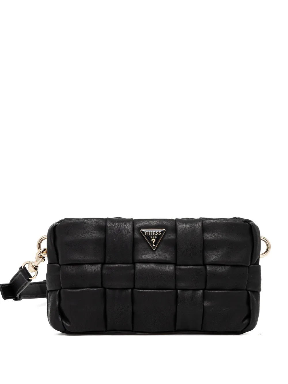 GUESS USA Marion braided adjustable shoulder bag - Nero