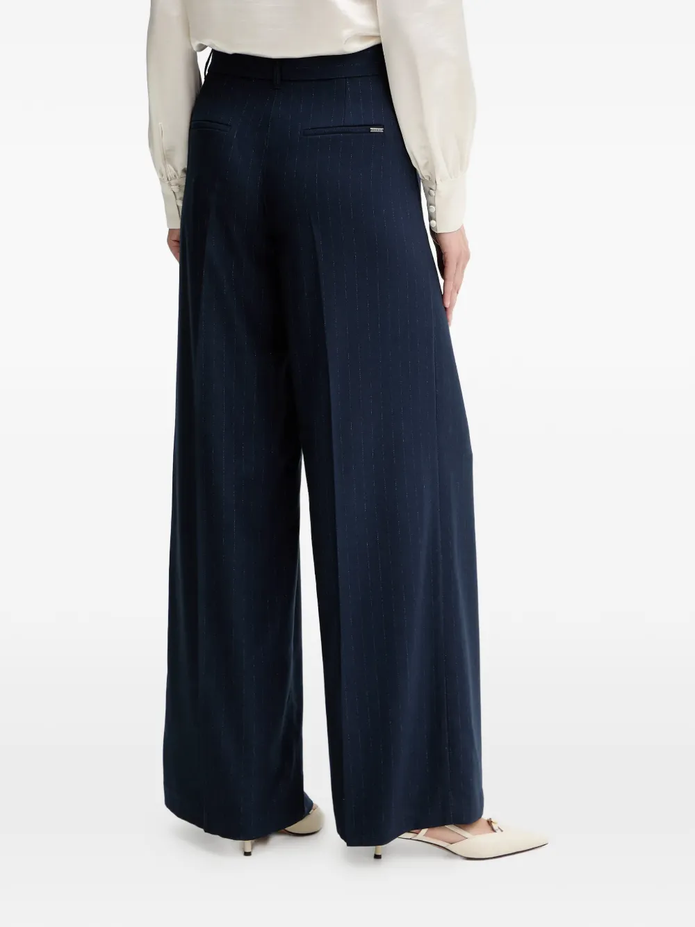  Guess Usa Striped-pattern Trousers - Blue 