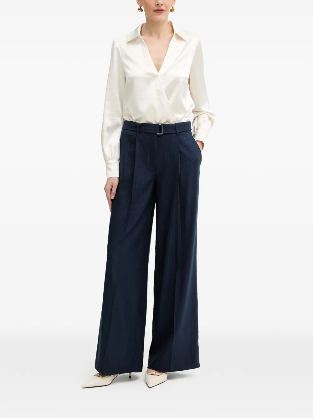 GUESS USA striped-pattern trousers - Blauw