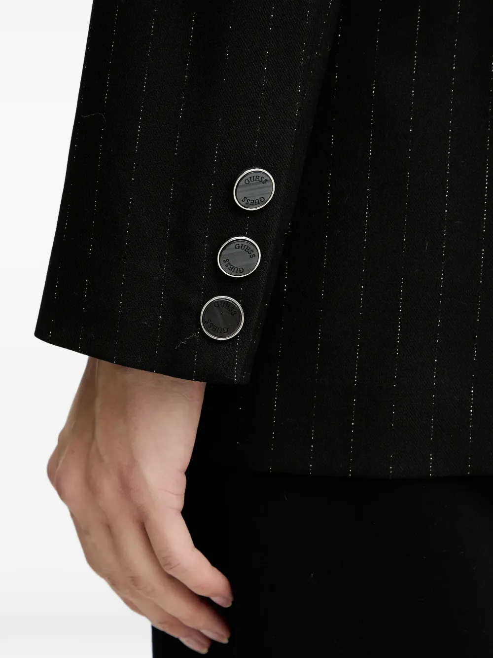GUESS USA Blazer met krijtstreep Zwart