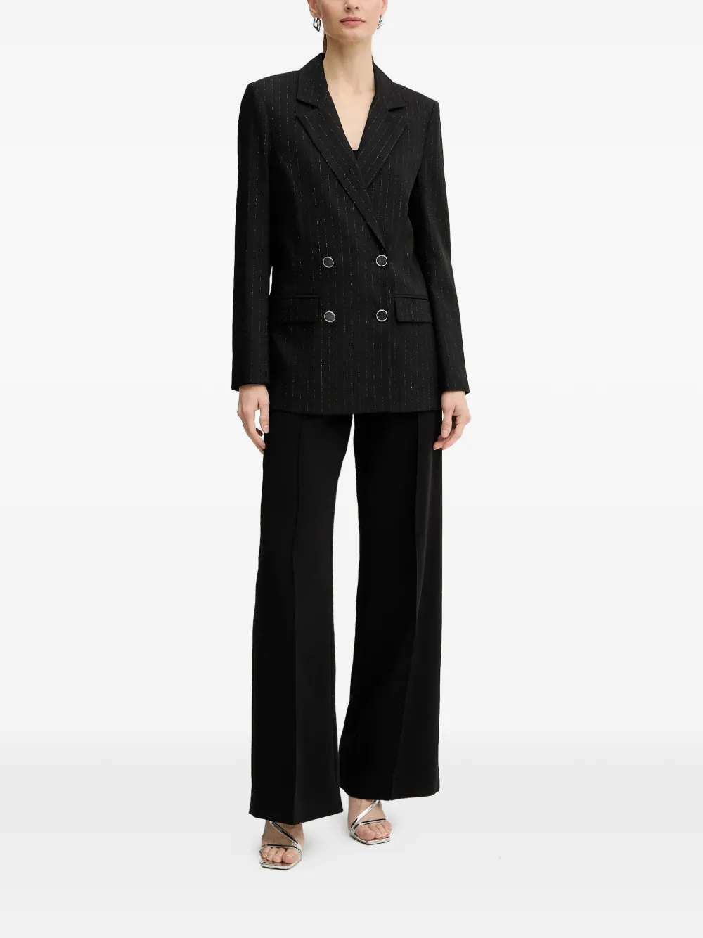 GUESS USA Blazer met krijtstreep Zwart