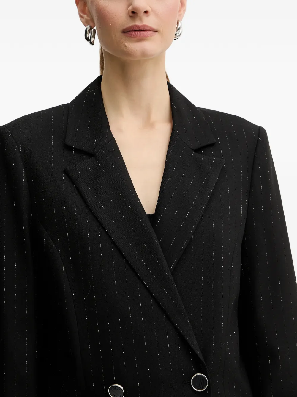 GUESS USA Blazer met krijtstreep Zwart