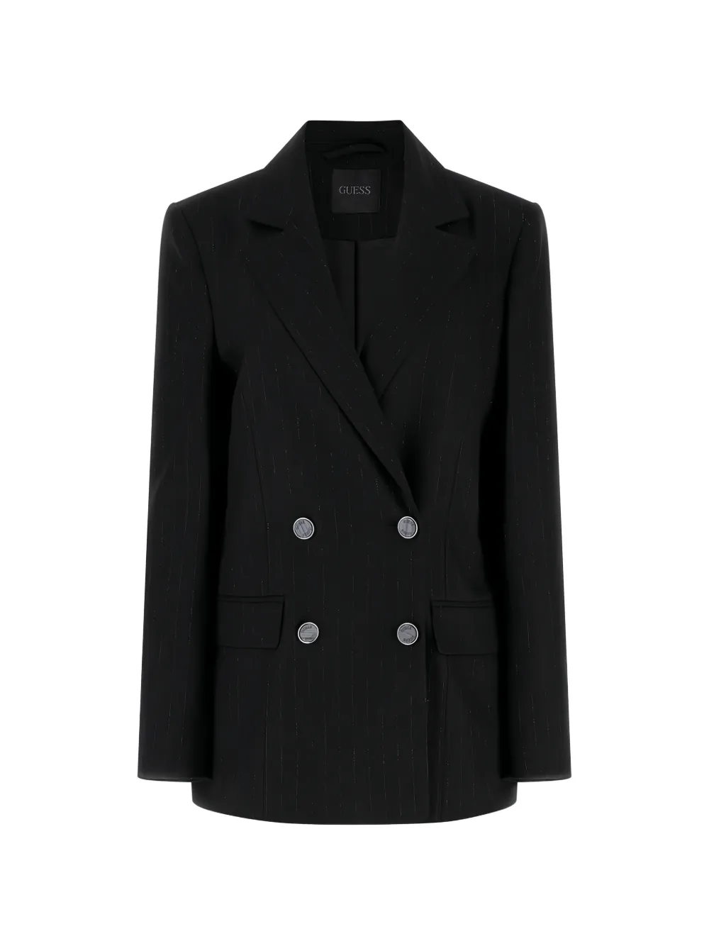 GUESS USA double-breasted pinstriped blazer - Schwarz