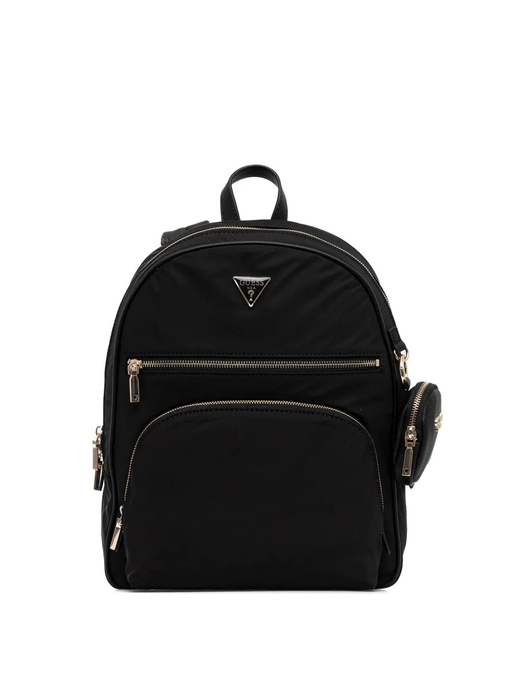 GUESS USA zip logo-plaque backpack - Nero