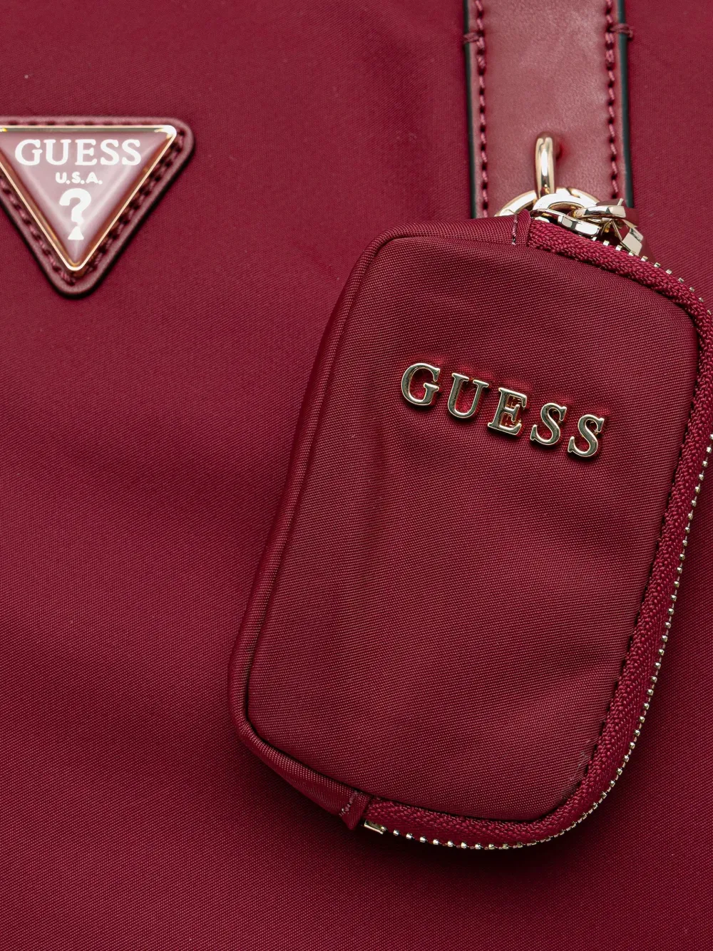 GUESS USA Follie shopper met bedel Rood