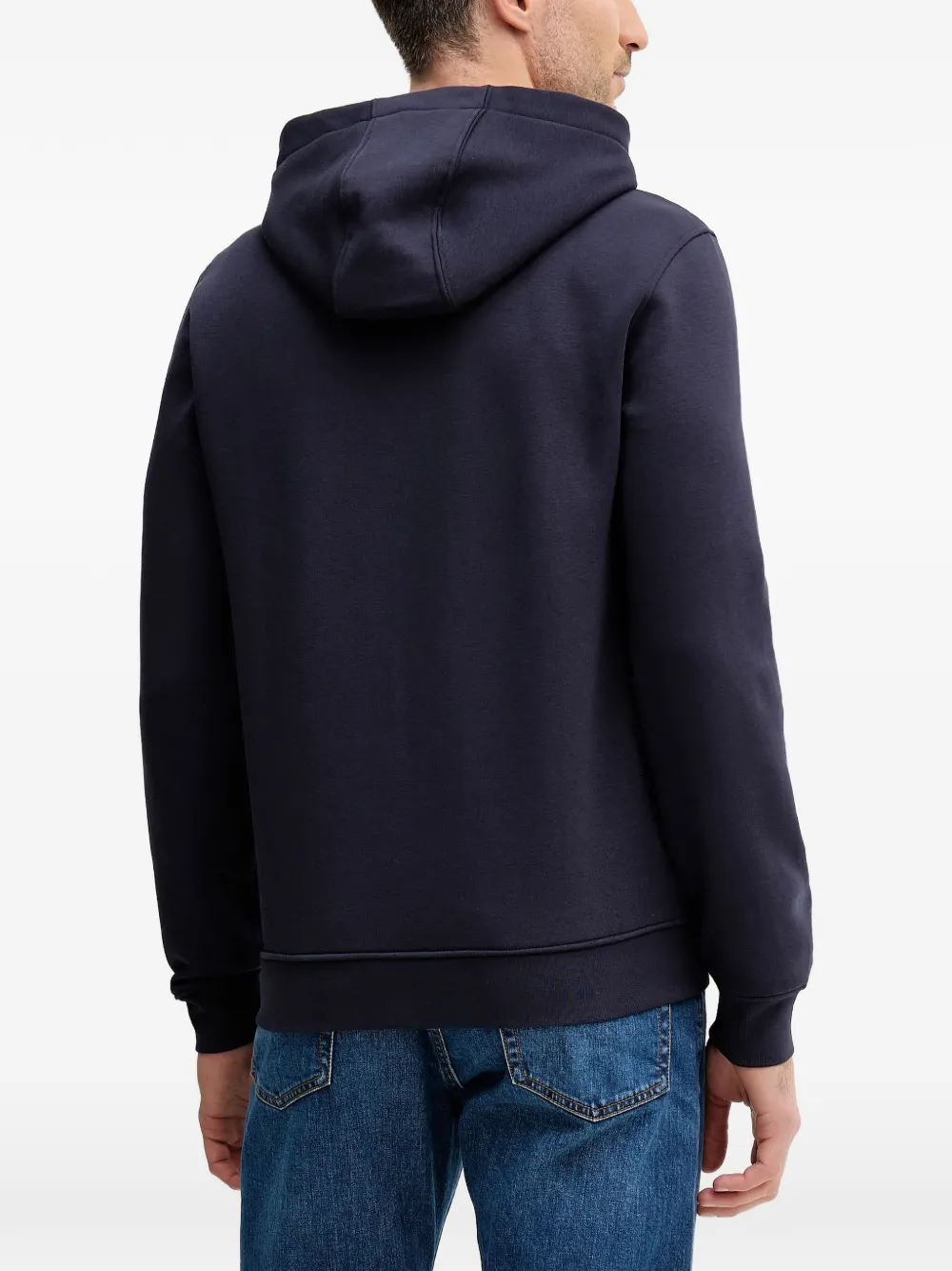 GUESS USA Hoodie met rits en logo Blauw