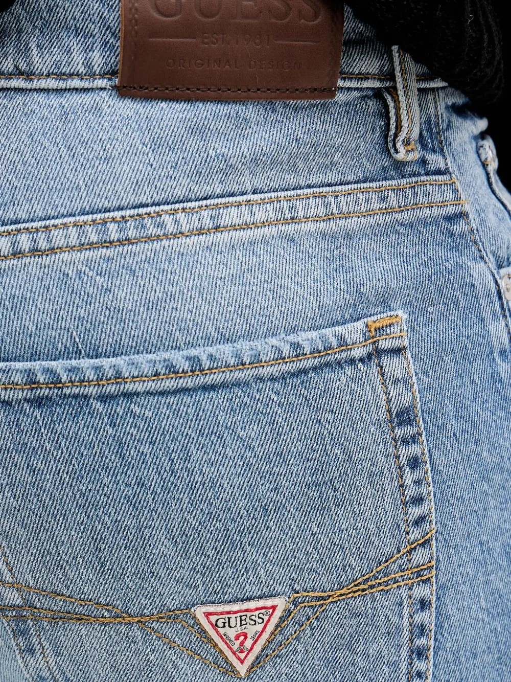 GUESS USA Jeans met logopatch Blauw