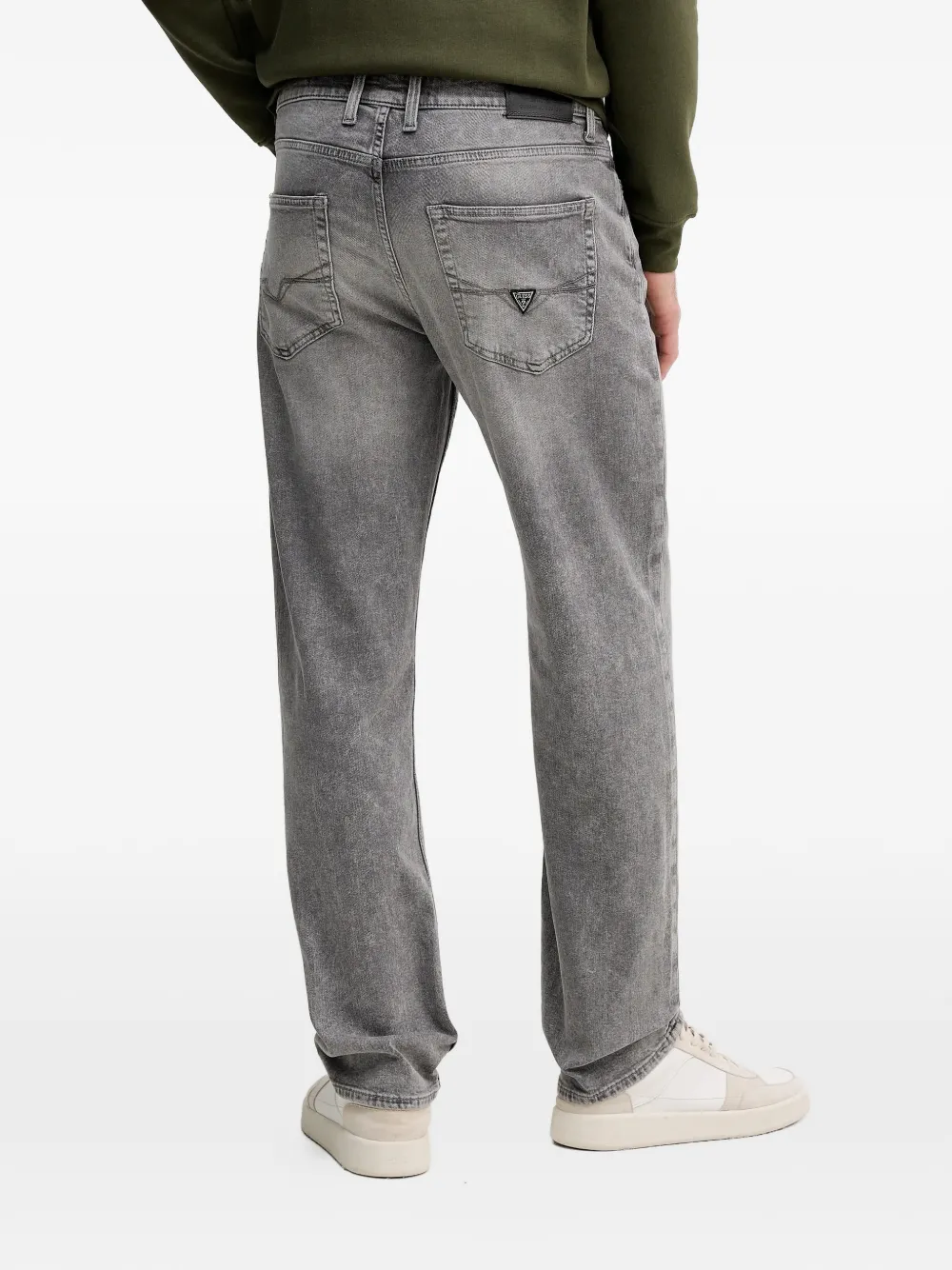  Guess Usa Logo-patch Jeans - Grey 