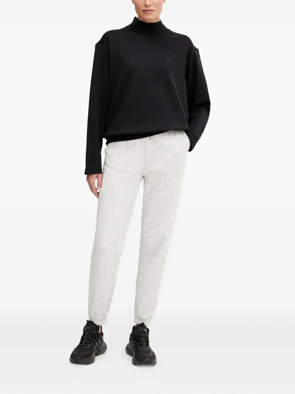  Guess Usa Knitted High-neck Sweatshirt - Black 