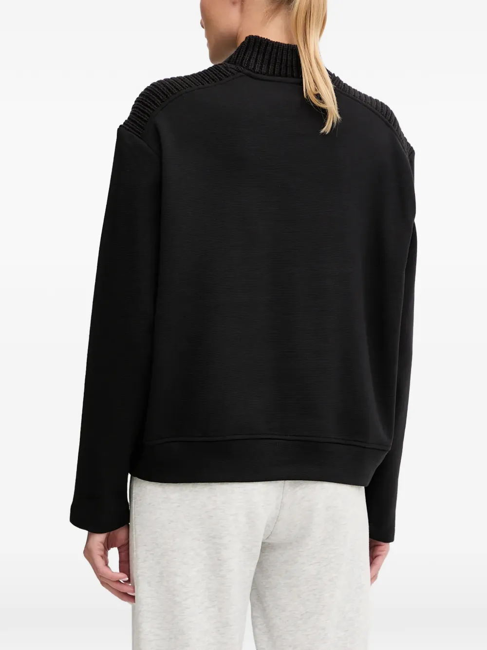  Guess Usa Knitted High-neck Sweatshirt - Black 