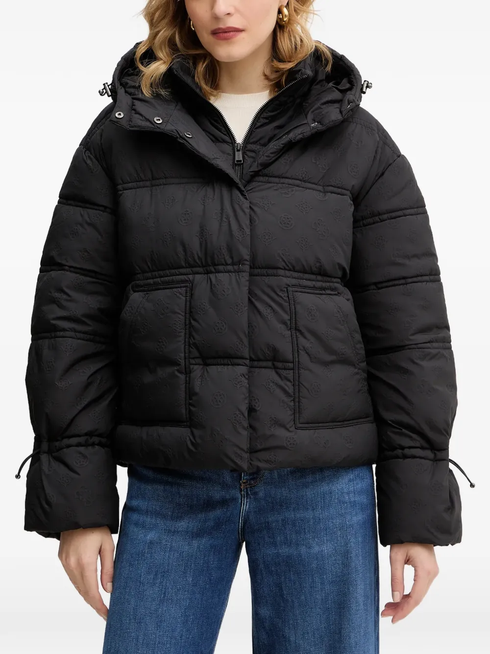 GUESS USA hooded embossed jacket | negro | Image 1