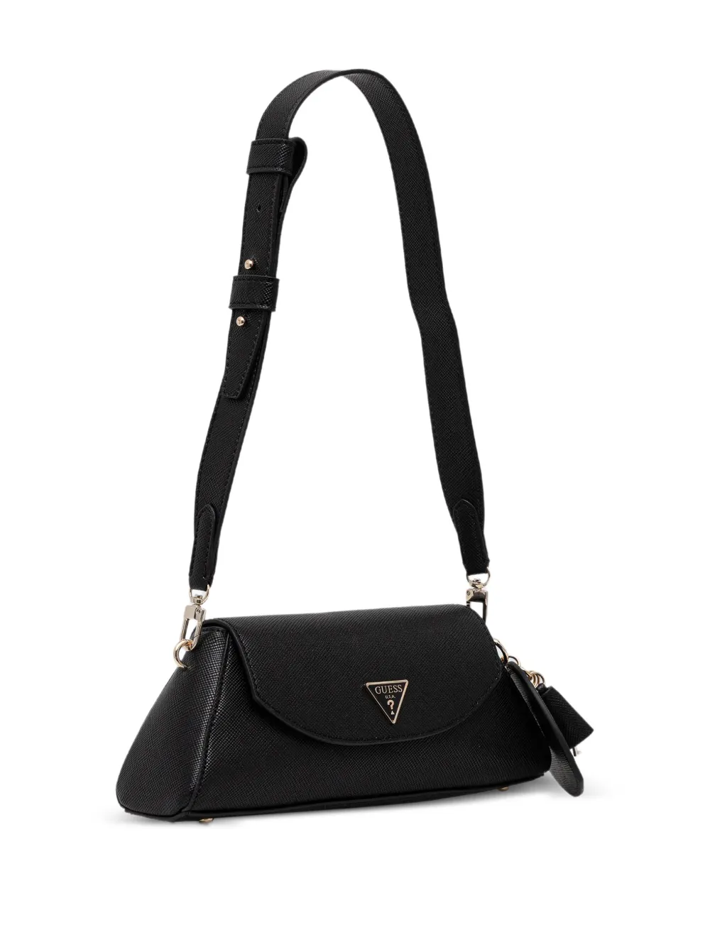 Guess Usa Sac à Bandoulière Bolena à Plaque Logo - Noir 
