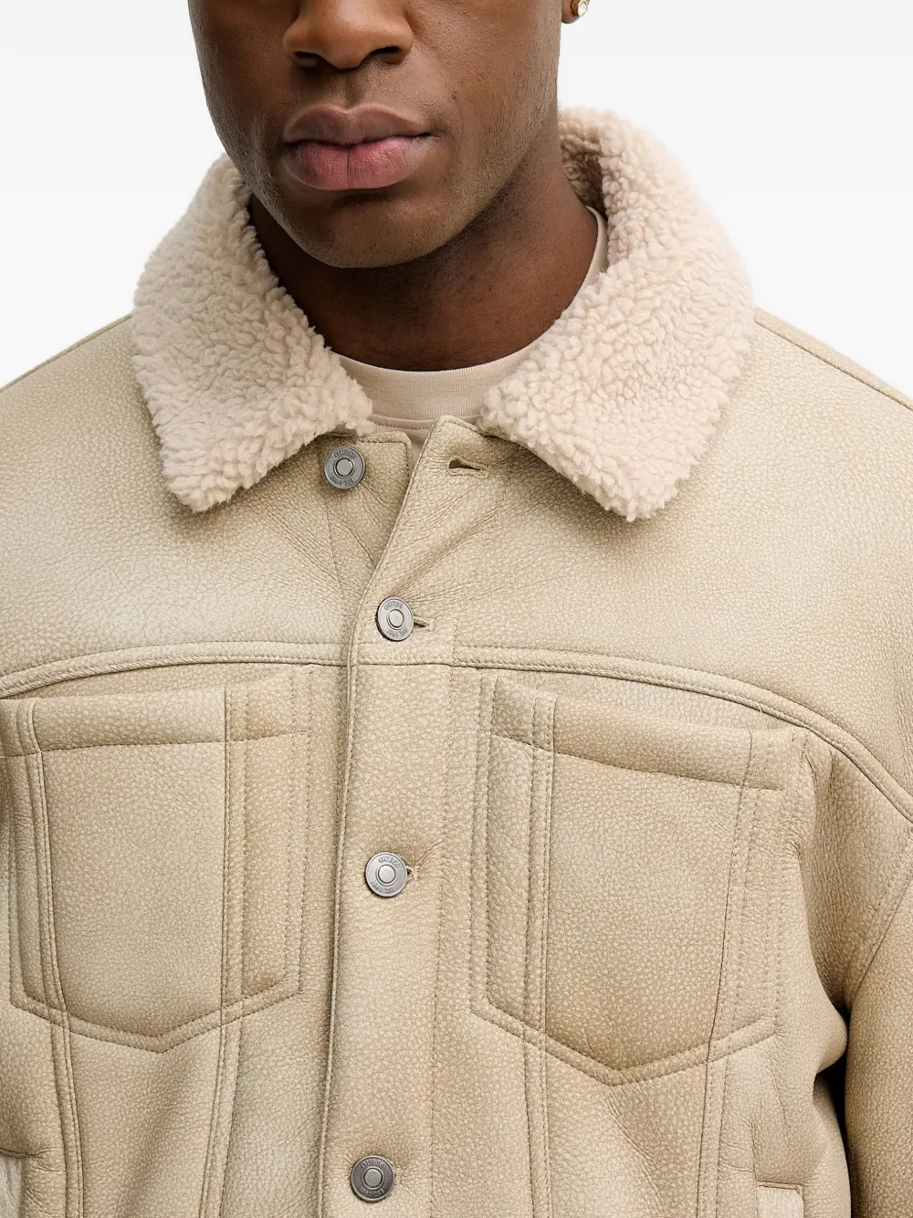 GUESS USA Jack met opgestikte zak Beige