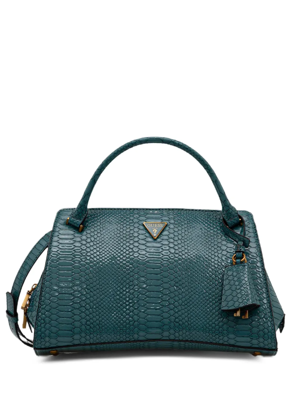 GUESS USA crocodile-effect satchel | Blue | Image 1