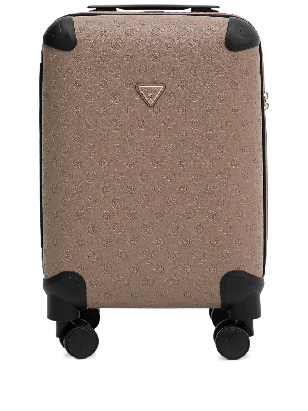 GUESS USA embossed luggage - Marrone