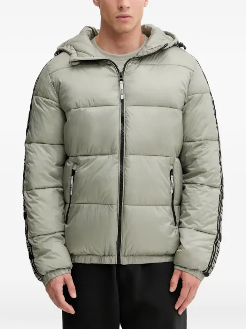 GUESS USA logo-tape hooded puffer jacket