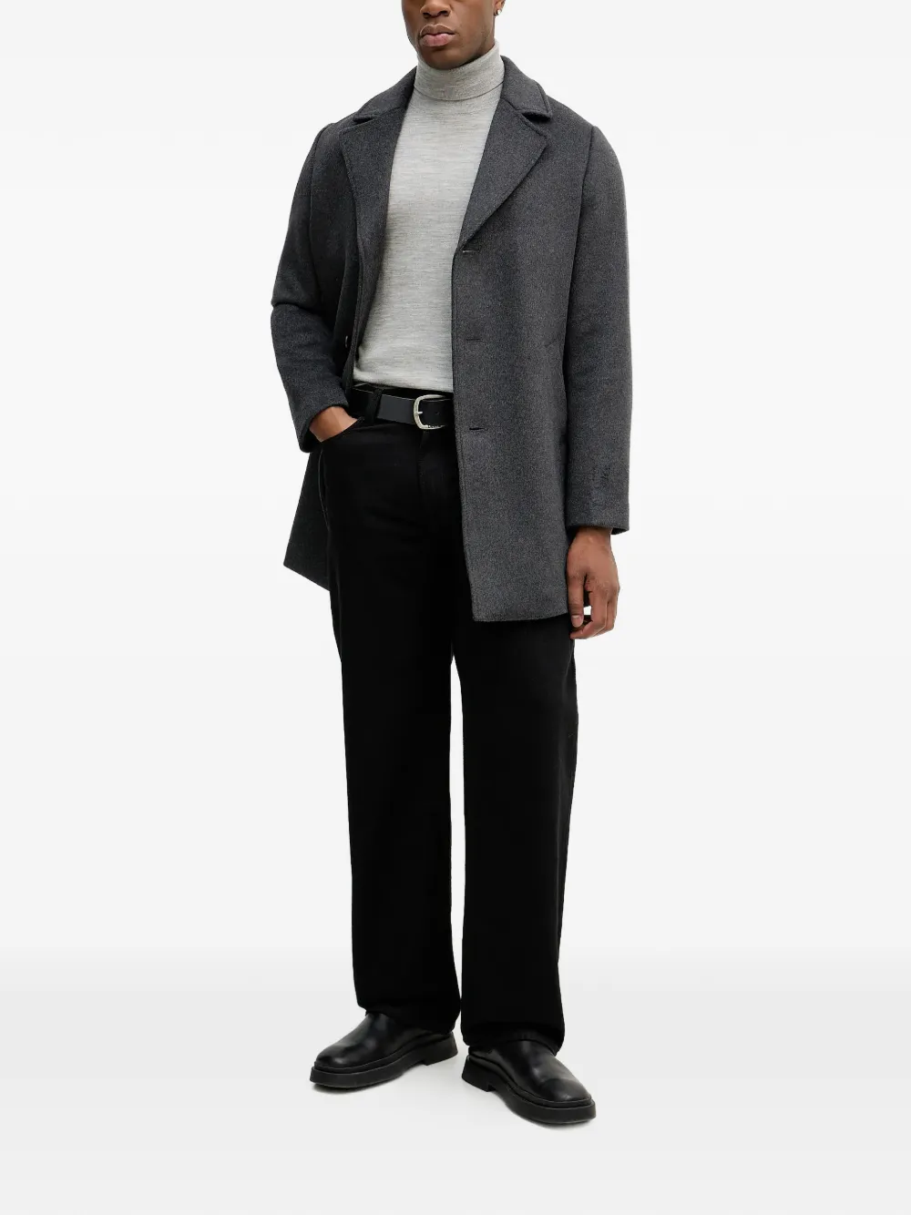 GUESS USA buttoned grey coat | Single Breasted Coats | Image 2