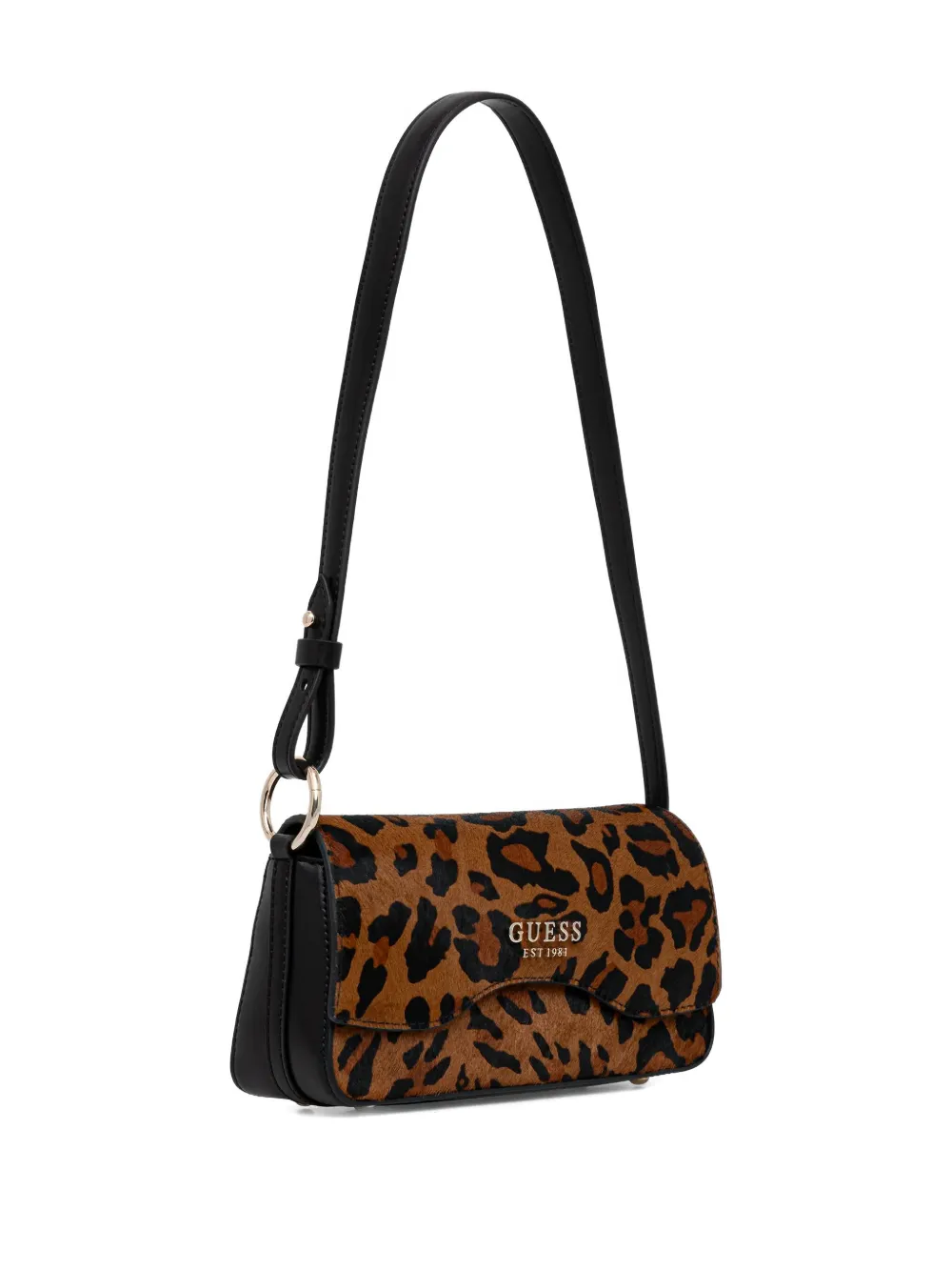 GUESS USA Domitilla leopard-print shoulder bag - Bruin
