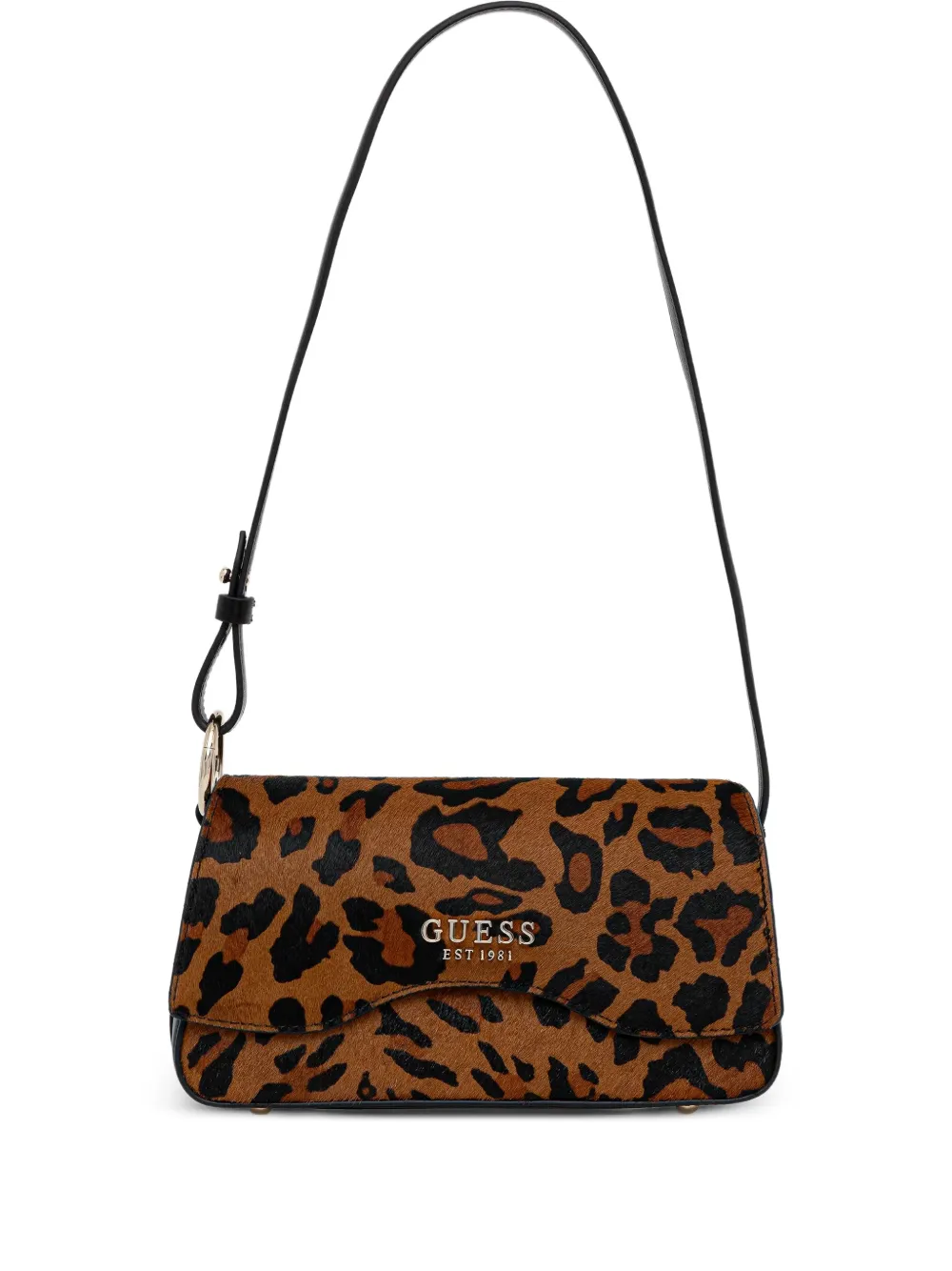 GUESS USA Domitilla leopard-print shoulder bag - Marrone