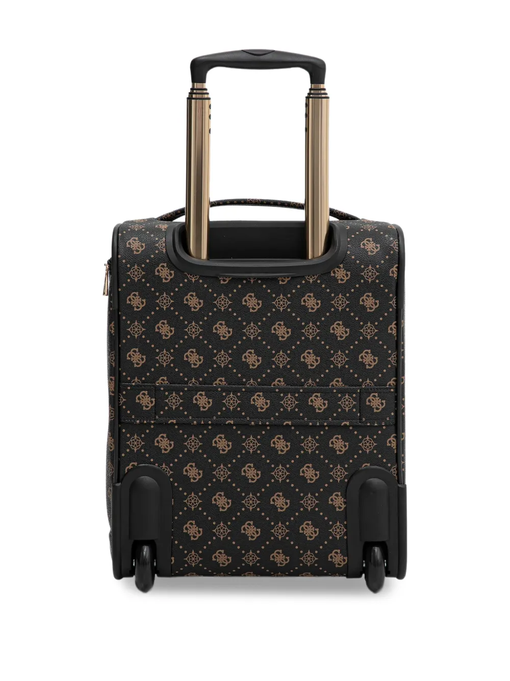 GUESS USA Silia 4G rolkoffer met monogram en ritssluiting Zwart