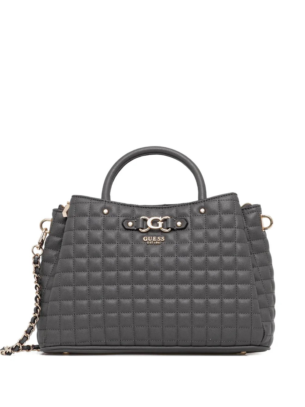 GUESS USA logo-plaque quilted tote bag - Grigio