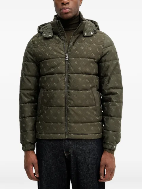 GUESS USA hooded patterned puffer jacket