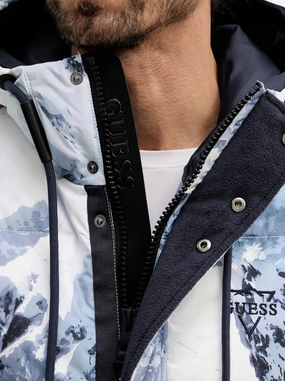 GUESS USA Jas met capuchon Blauw
