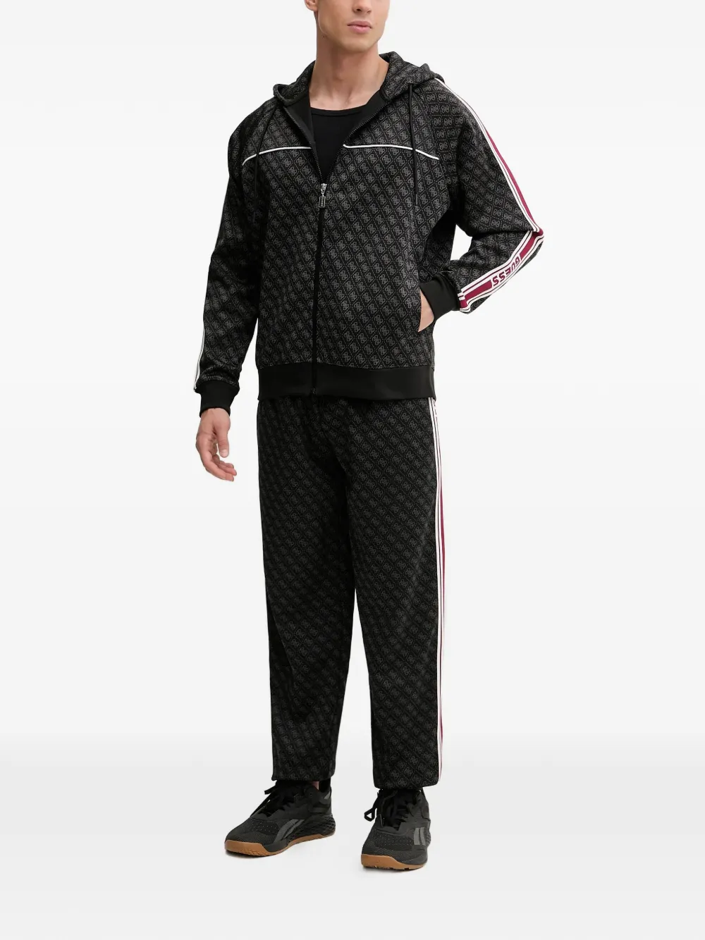 GUESS USA pattern side stripe track pants | Track Pants | Image 2