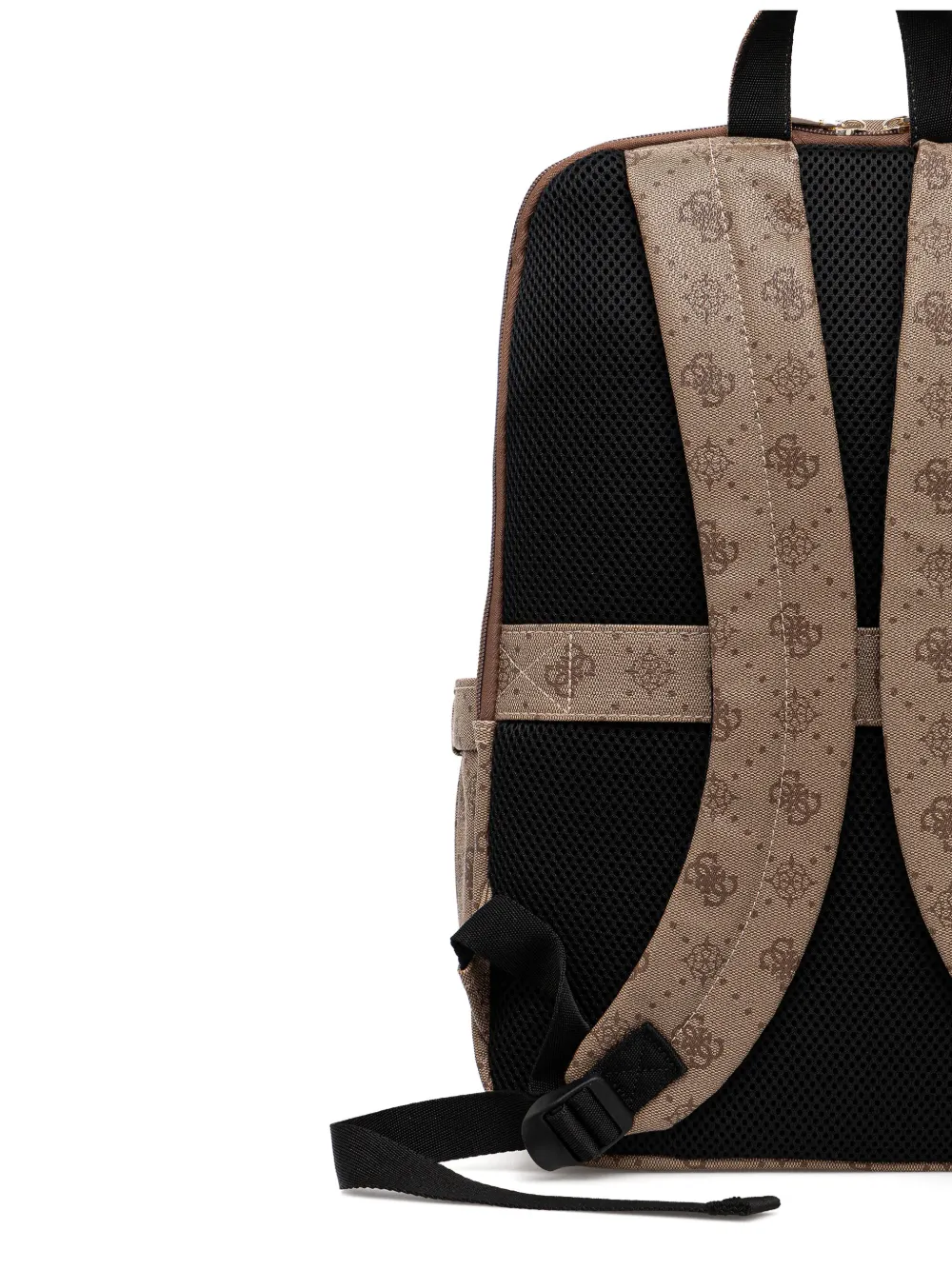  Guess Usa Silia 4g Monogram Zip Backpack - Brown 
