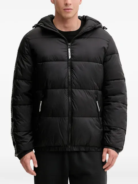 GUESS USA hooded logo-stripe jacket