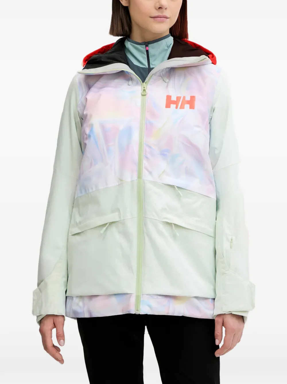 Helly Hansen zip-up hooded ski jacket - Verde