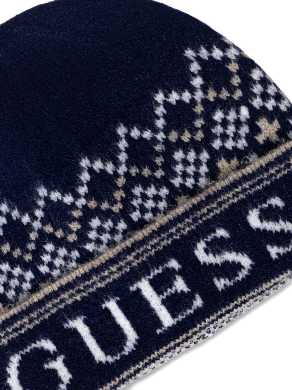 GUESS USA Patterned Scarf And Beanie Hat Set | Blue | FARFETCH display picture 1