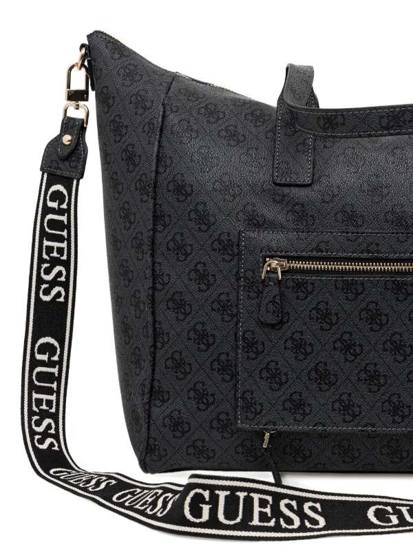 GUESS USA Patterned Zip Tote Bag | Black | FARFETCH