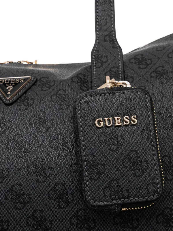 GUESS USA Patterned Zip Tote Bag | Black | FARFETCH