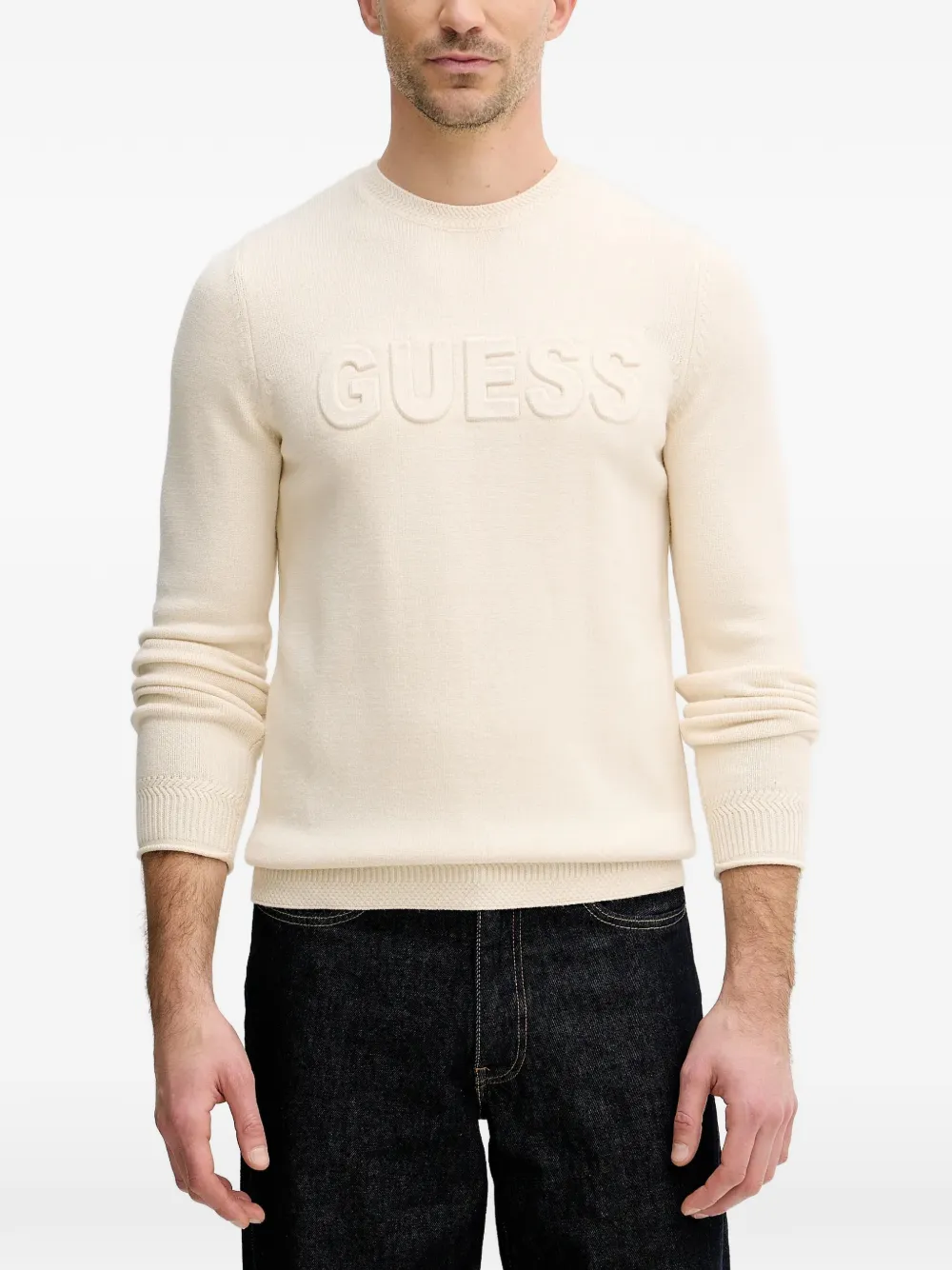 GUESS USA embossed logo sweater | neutro | Image 1