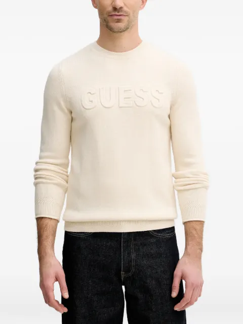 GUESS USA embossed logo sweater