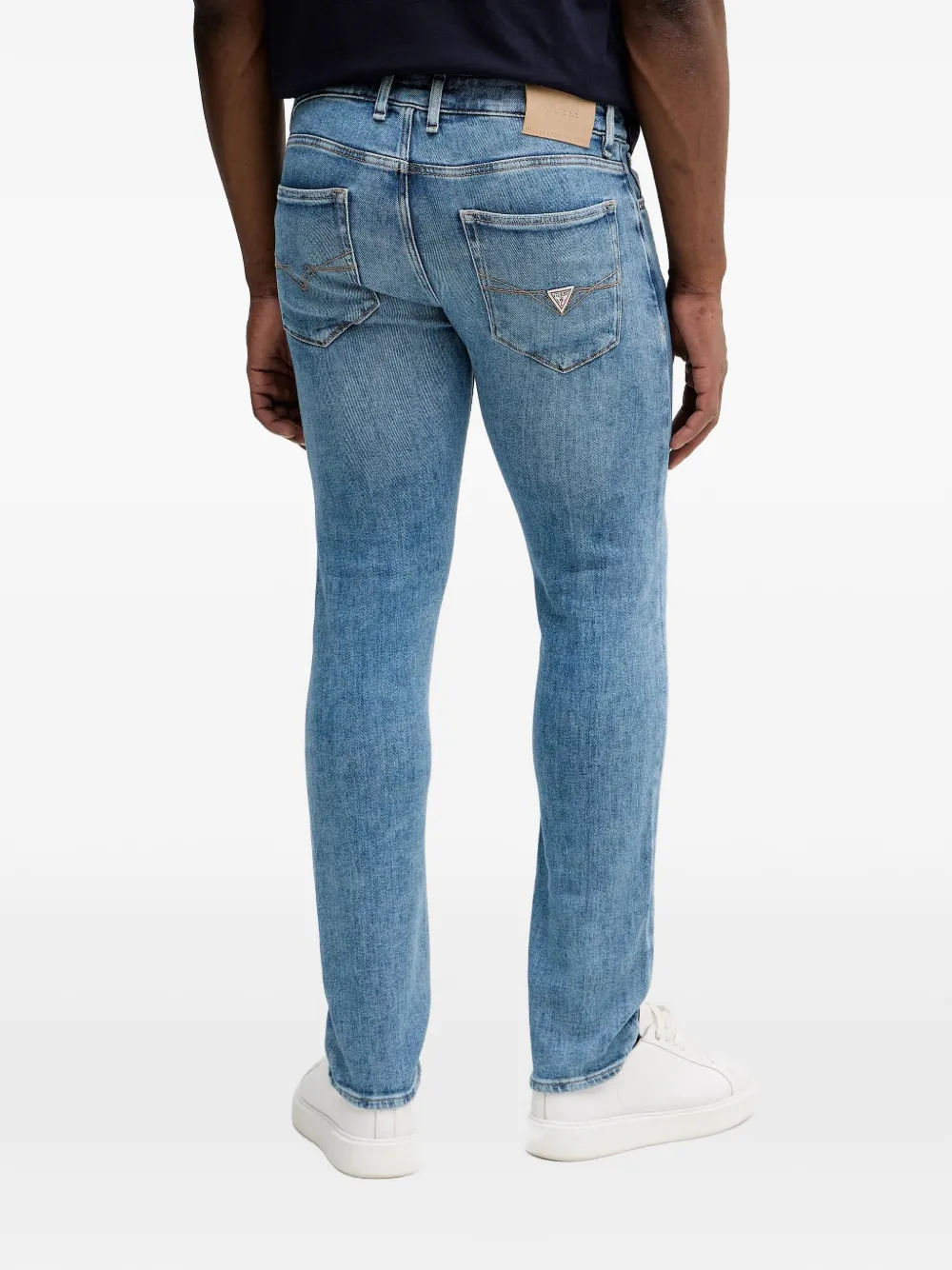  Guess Usa Finnley Logo Patch Jeans - Blue 