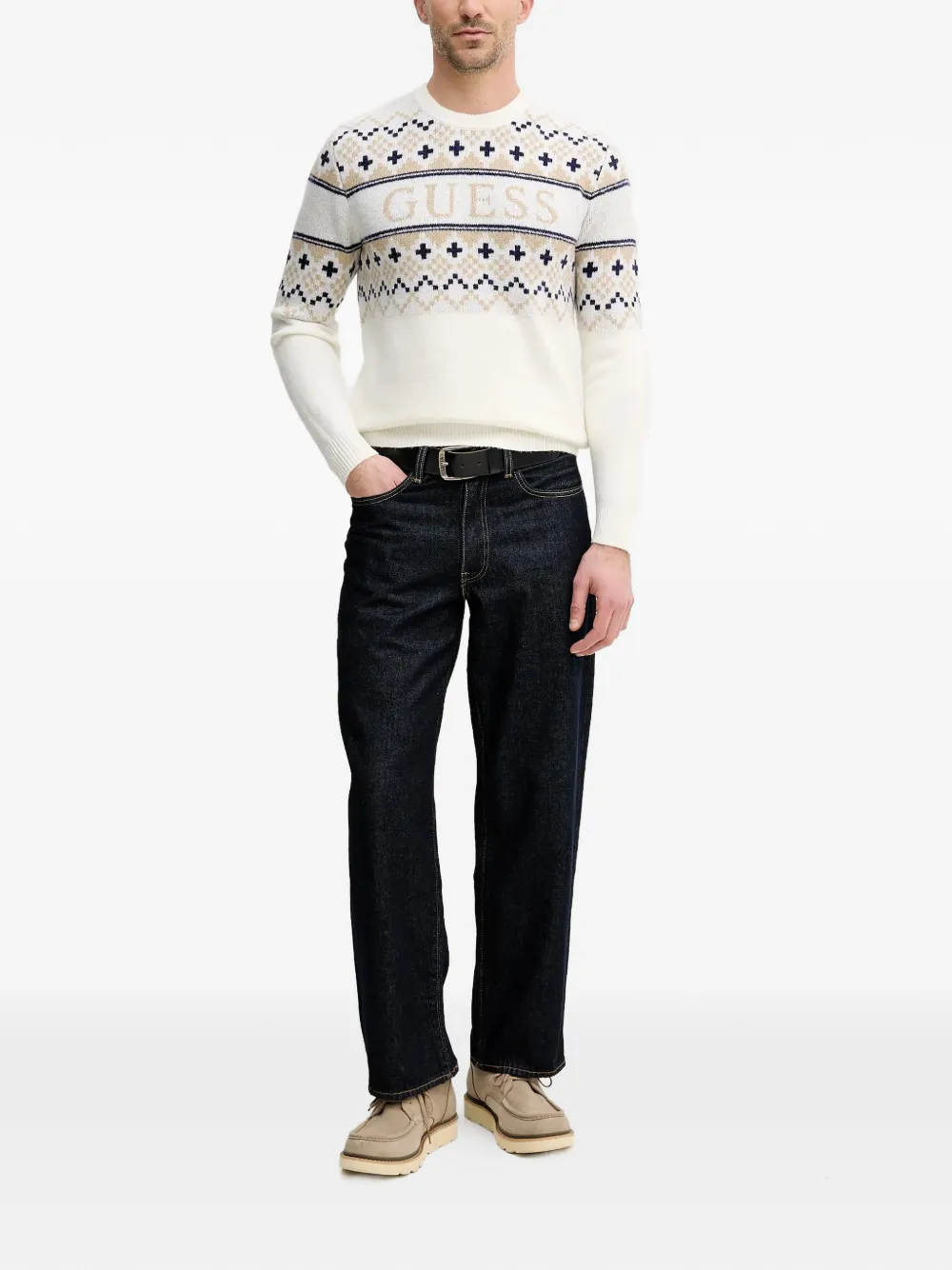 GUESS USA patterned crew-neck sweater | Jumpers | Image 2